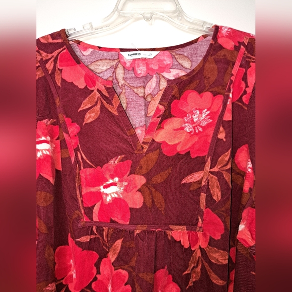 SONOMA Corduroy Balloon Sleeve Tunic Top Size 2X GUC - Picture 5 of 16